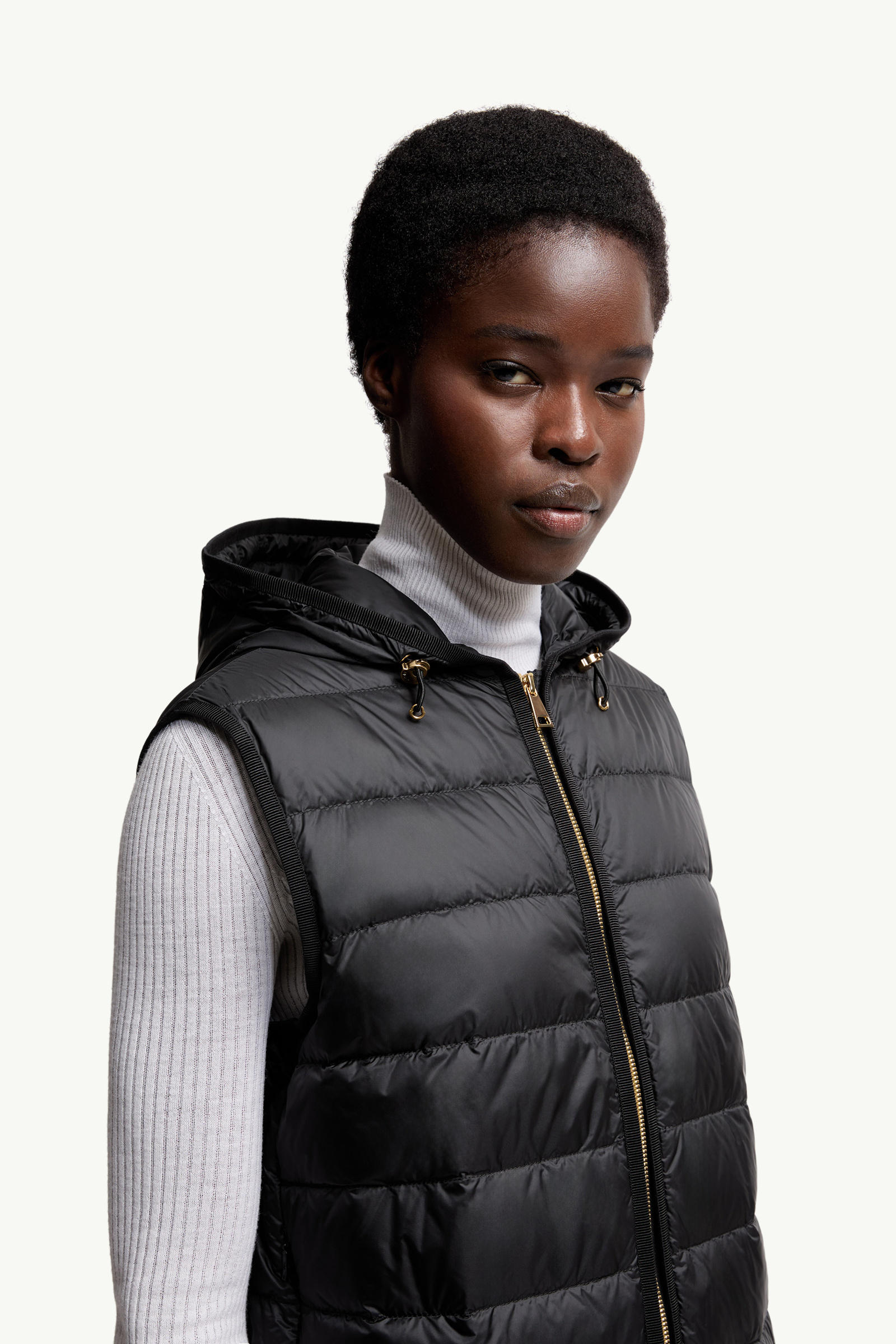 Reposse 3-in-1 Wool & Cashmere Short Down Jacket Women Black Moncler 6