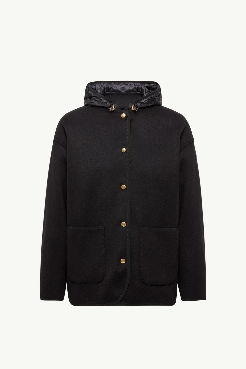 Reposse 3-in-1 Wool & Cashmere Short Down Jacket Women Black Moncler 2
