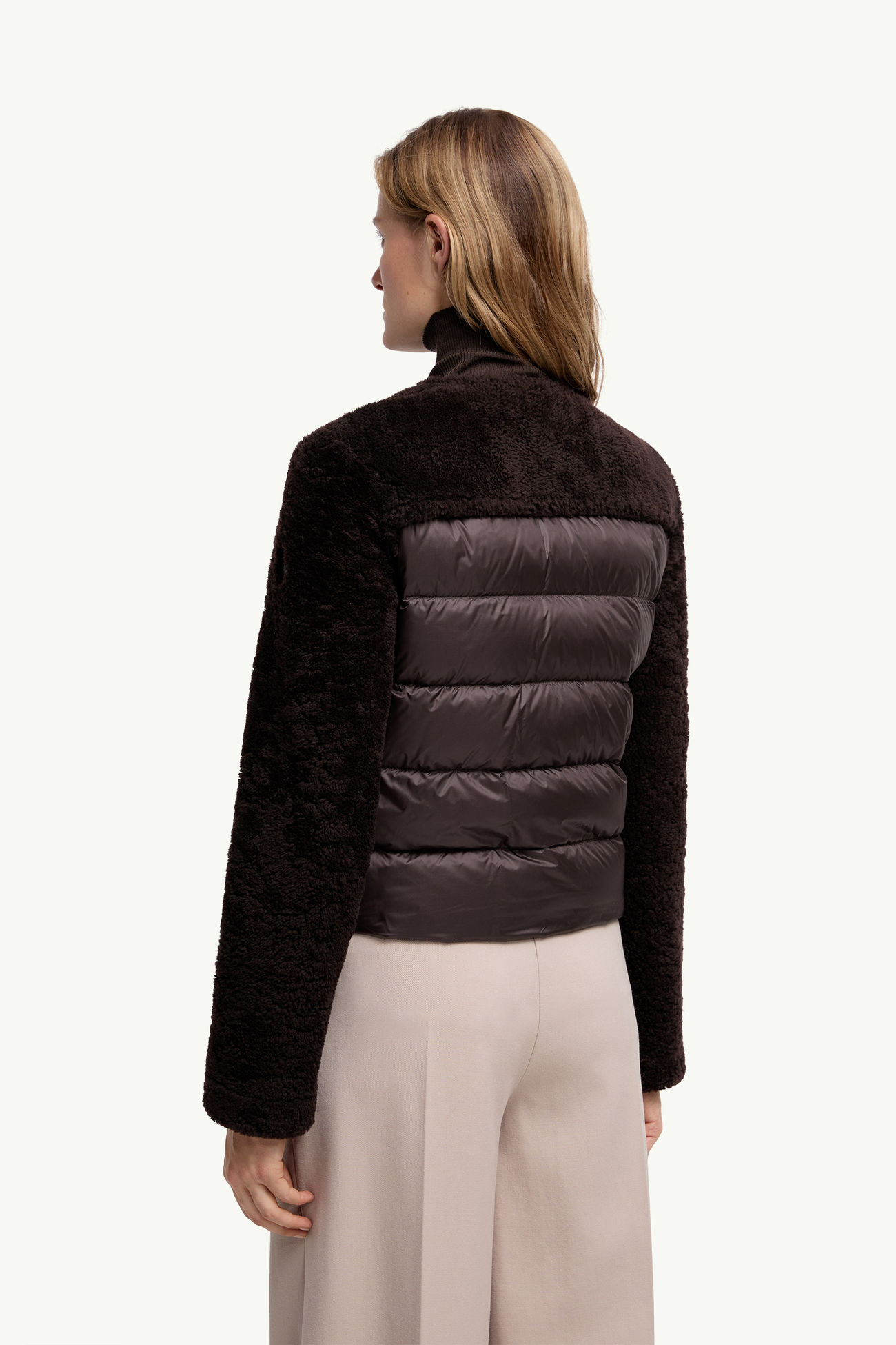 Epernon Shearling Short Down Jacket Women Brown Moncler 4