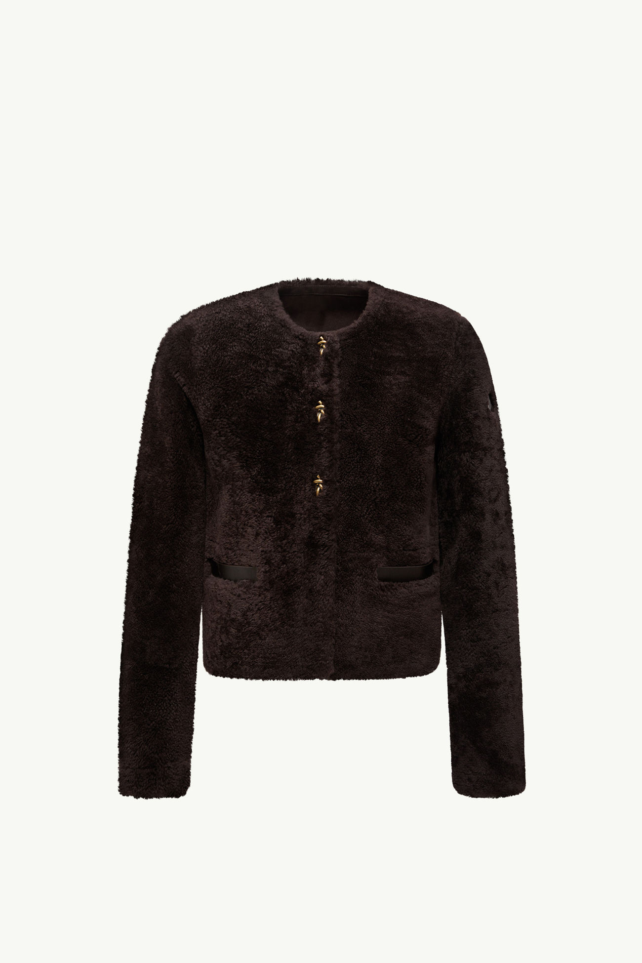 Epernon kurze Daunenjacke aus Shearling Damen Braun Moncler 2