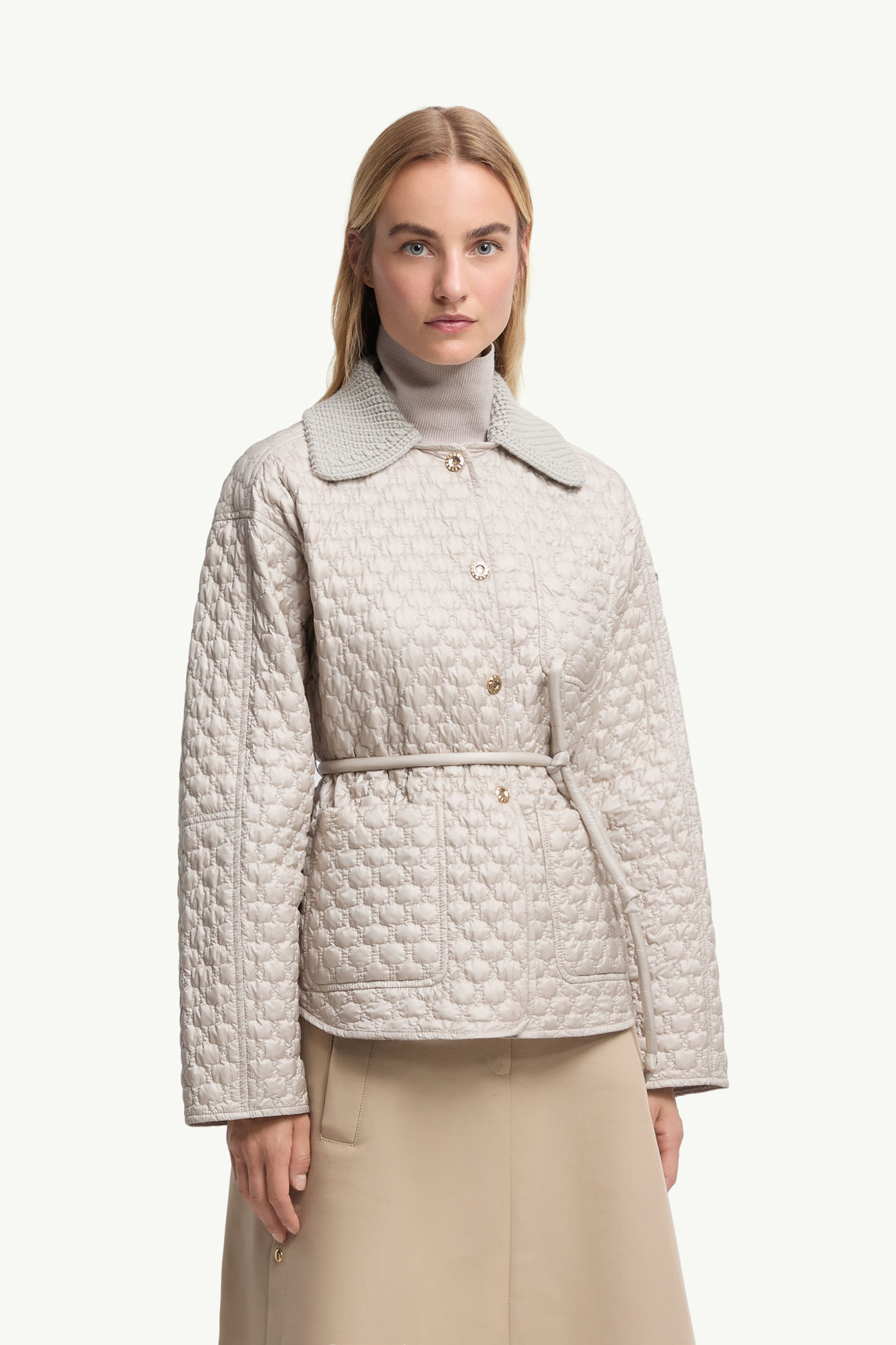 Doudoune courte à ceinture Raray Femmes Gris Beige Moncler 3
