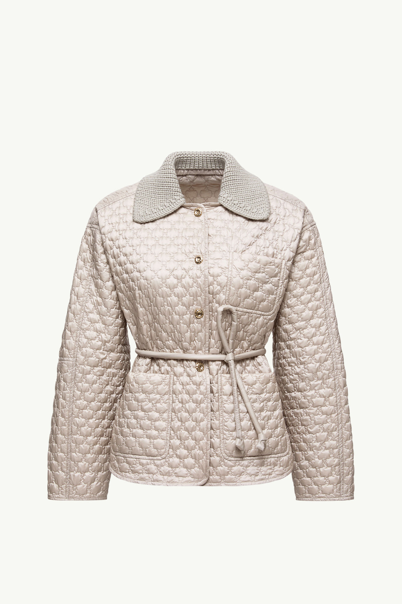 Raray kurze Daunenjacke mit Gürtel Damen Grau Beige Moncler 2