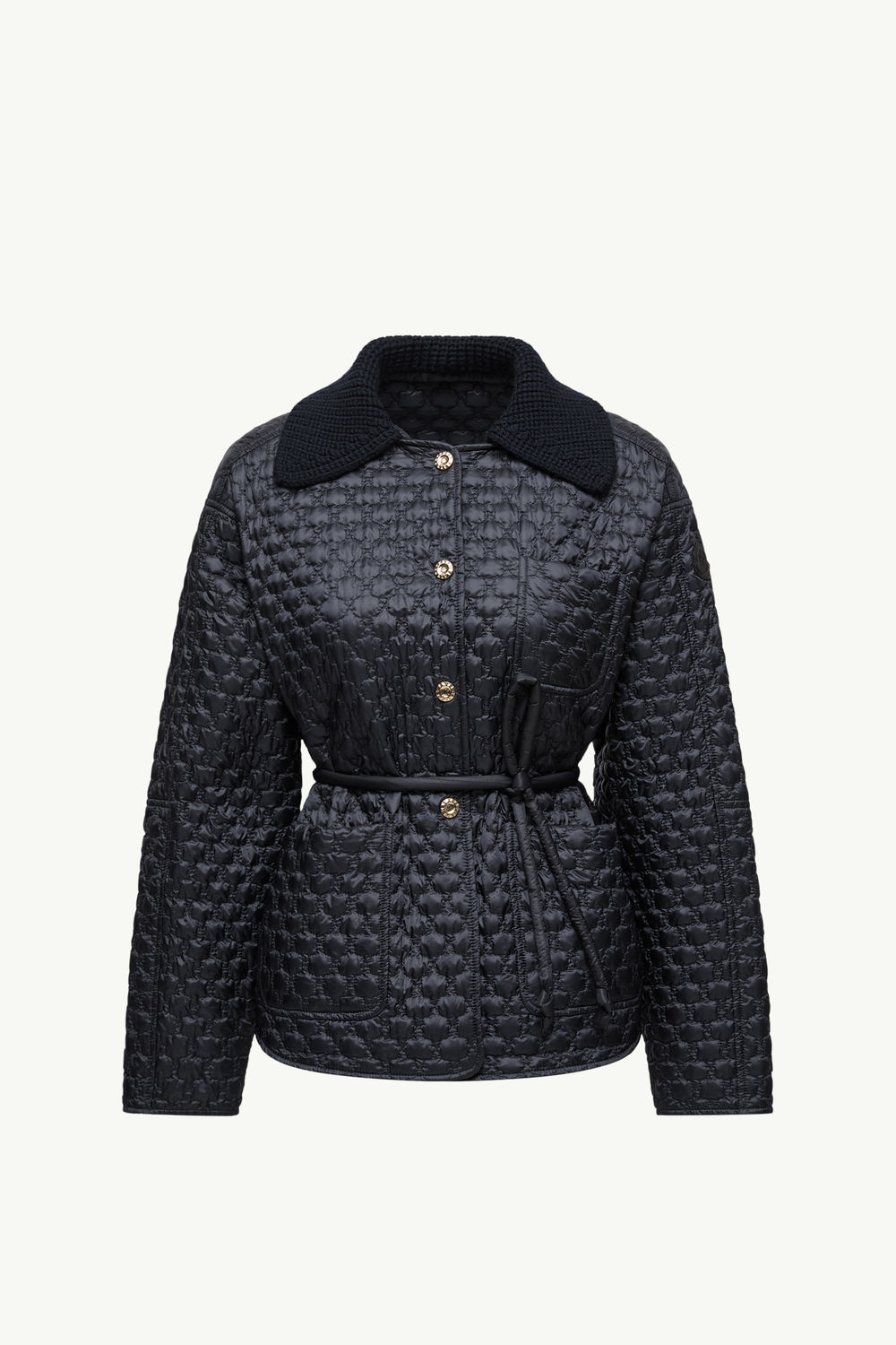 Raray 벨트 쇼트 다운 재킷 여성 네이비 블루 Moncler 2