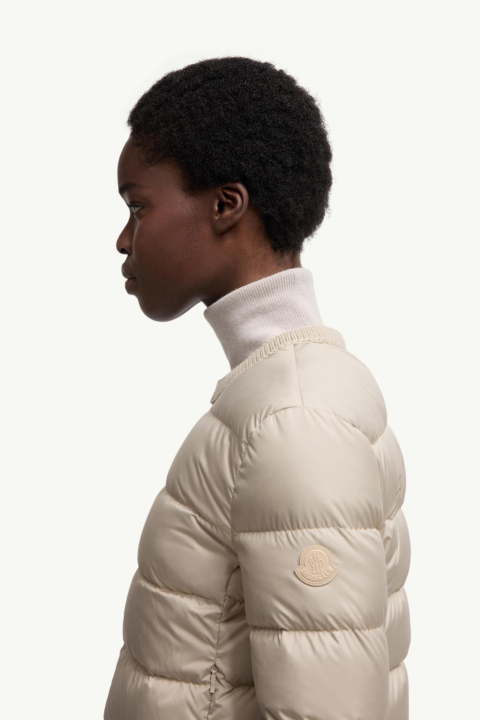 Mauvezin Wool-Trimmed Short Down Jacket Women Beige Moncler 1