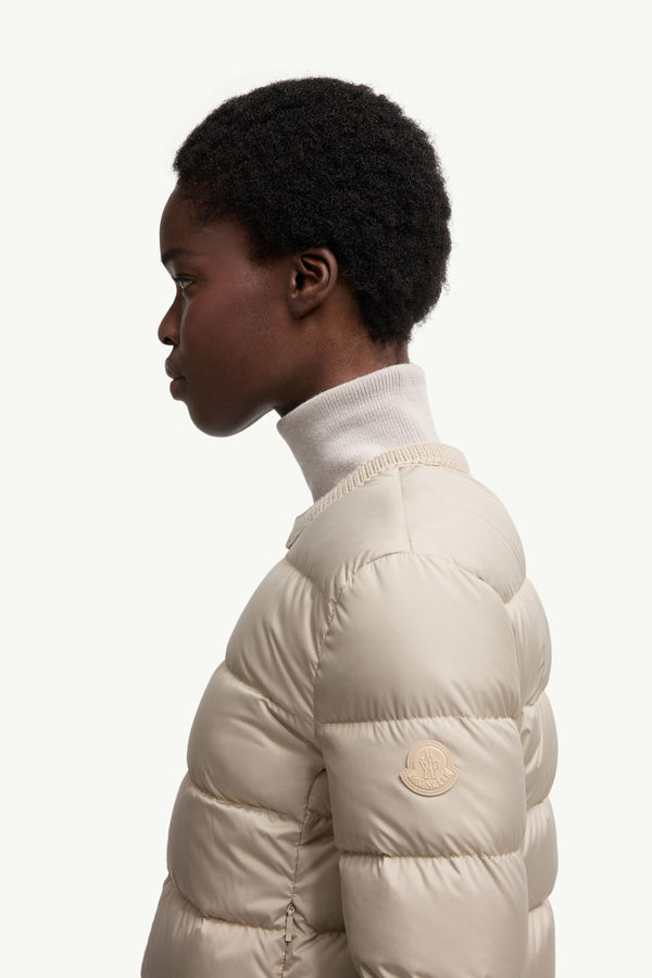 Mauvezin Wool-Trimmed Short Down Jacket Women Beige Moncler 1