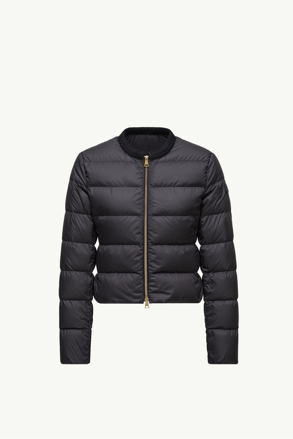 Mauvezin Wool-Trimmed Short Down Jacket Women Black Moncler 2