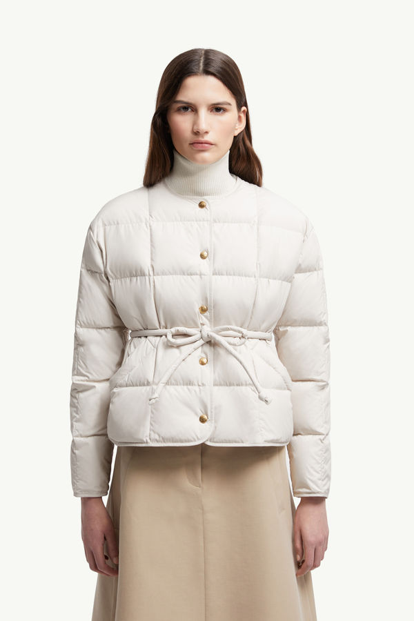 Caramagne kurze Daunenjacke mit Gürtel Damen Weiß Moncler 3