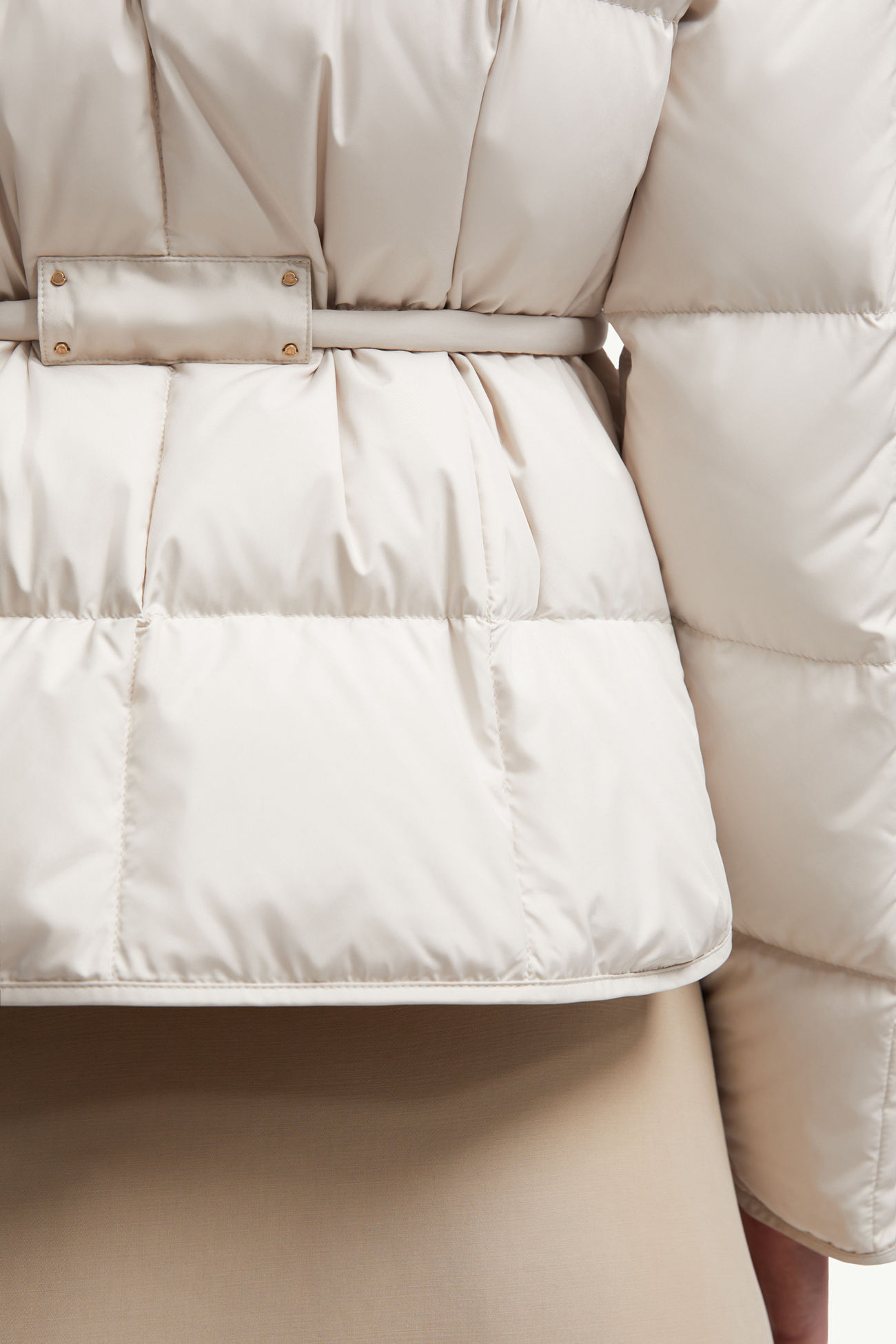 Piumino Corto Caramagne con Cintura Donna Bianco Moncler 6