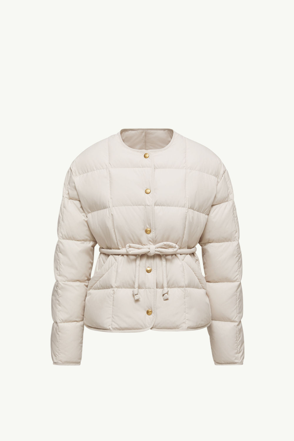 Caramagne Belted Short Down Jacket Women White Moncler 2