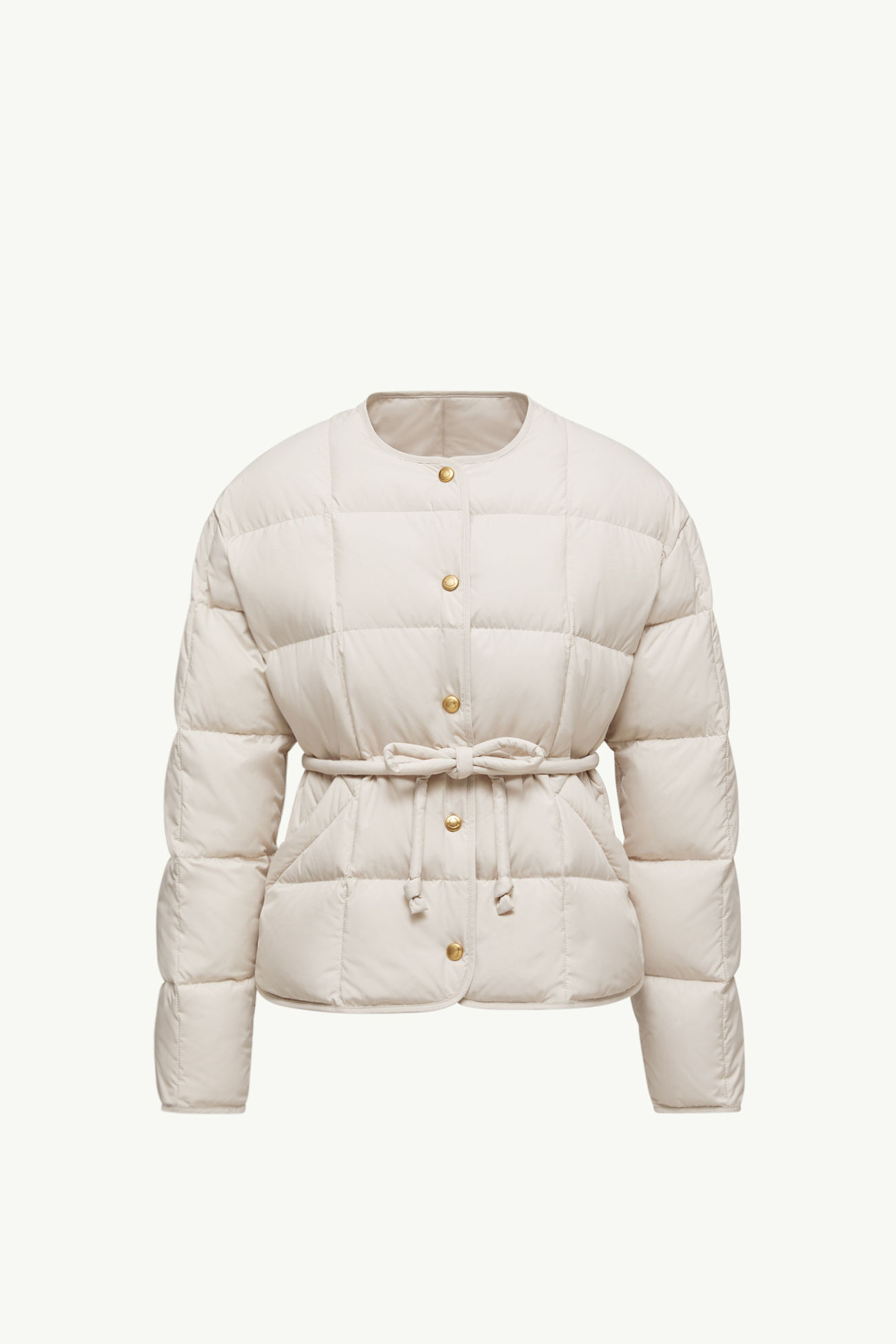 Plumífero corto con cinturón Caramagne Mujer Blanco Moncler 2