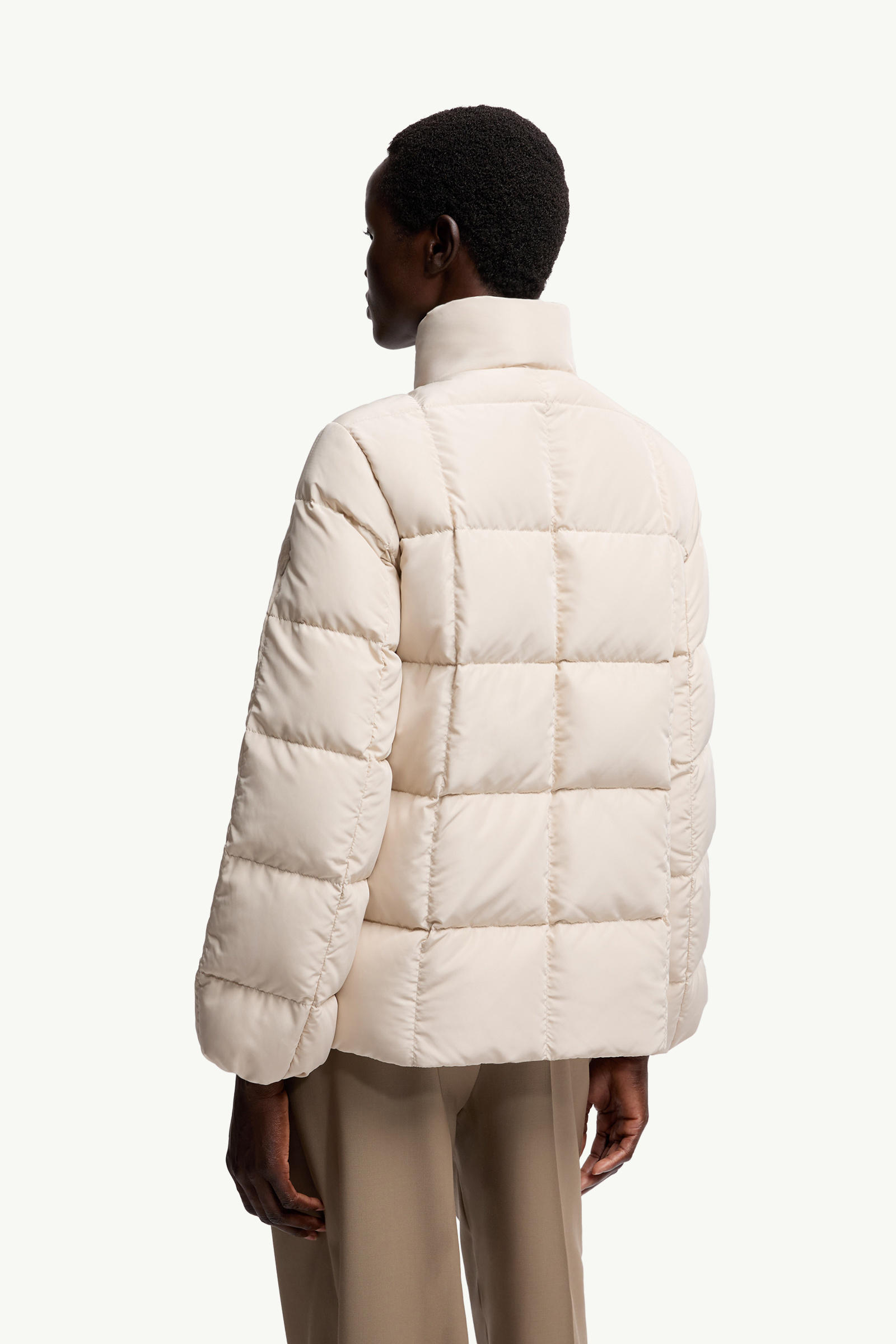 Cochevinne Square-Quilted Short Down Jacket Women Light Beige Moncler 4