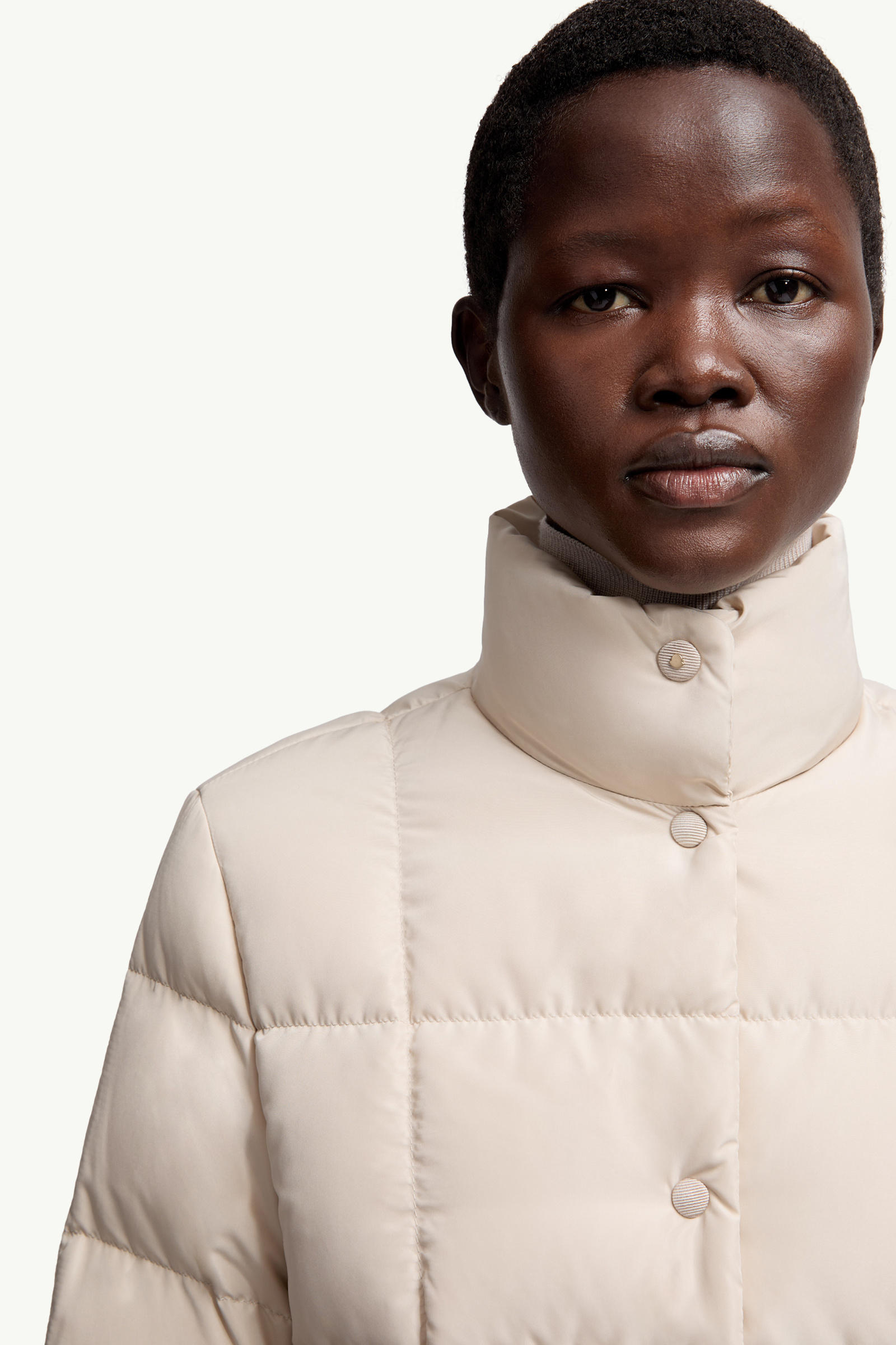 Cochevinne Square-Quilted Short Down Jacket Women Light Beige Moncler 6