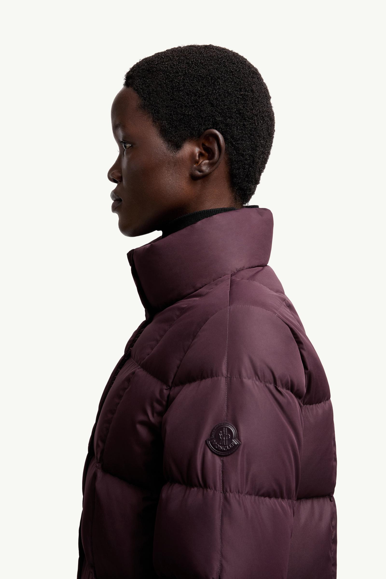 Cochevinne Square-Quilted Short Down Jacket Women Burgundy Moncler 1