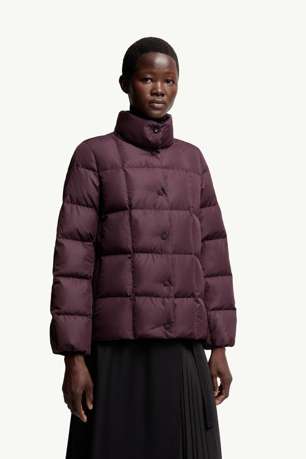 Cochevinne Square-Quilted Short Down Jacket Women Burgundy Moncler 3