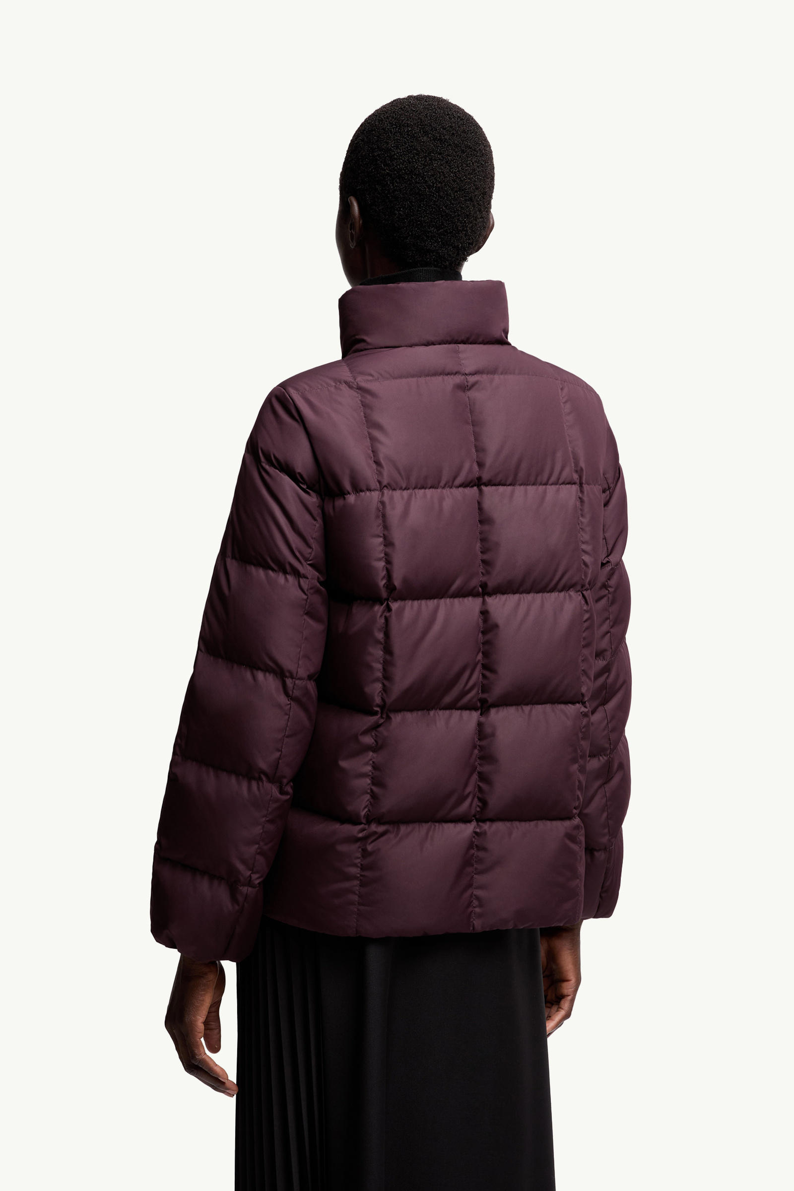 Cochevinne Square-Quilted Short Down Jacket Women Burgundy Moncler 4