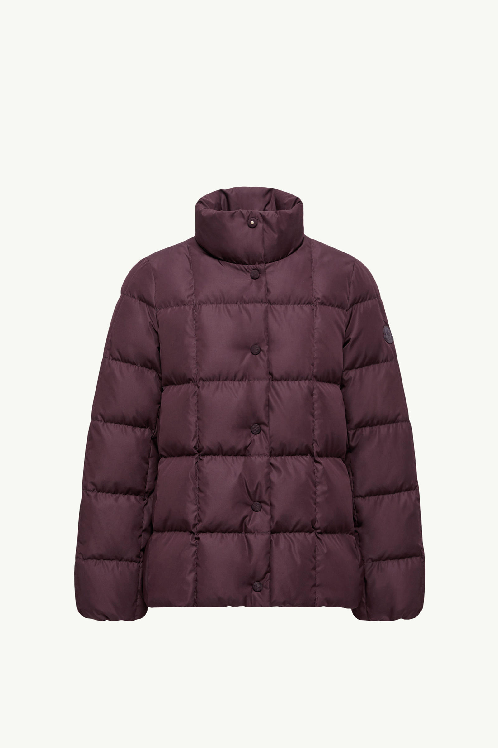Cochevinne Square-Quilted Short Down Jacket Women Burgundy Moncler 2