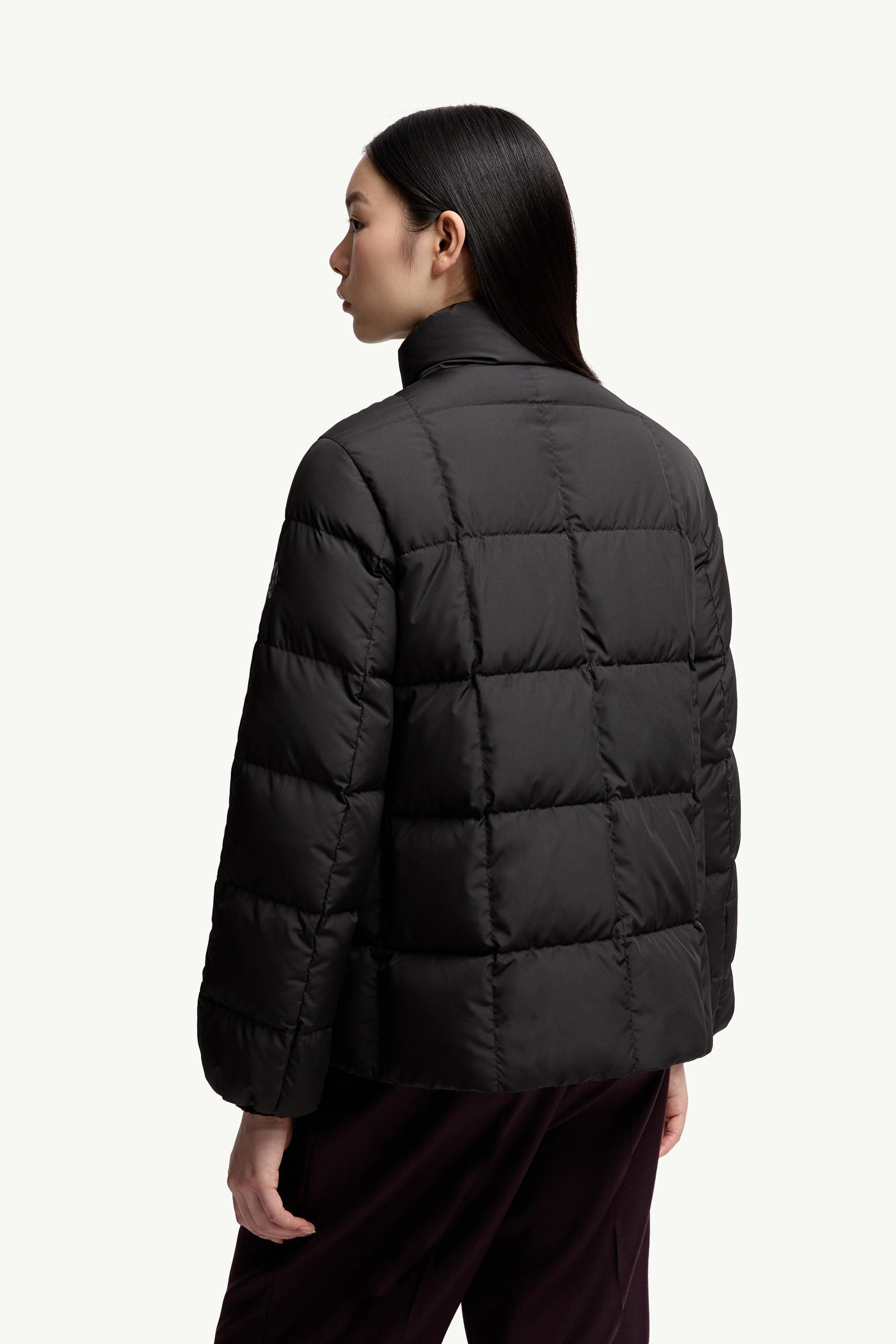 Cochevinne Square-Quilted Short Down Jacket Women Black Moncler 4