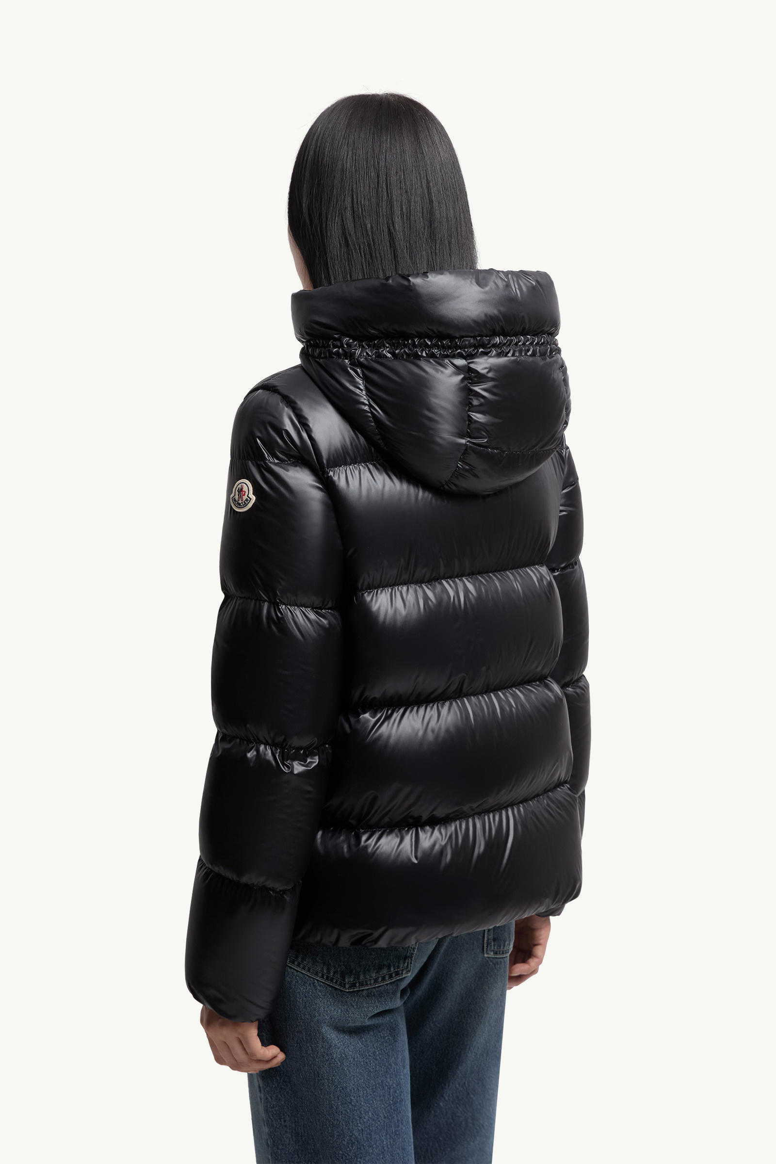 Piumino corto Serittes on cappuccio Donna Nero Moncler 4