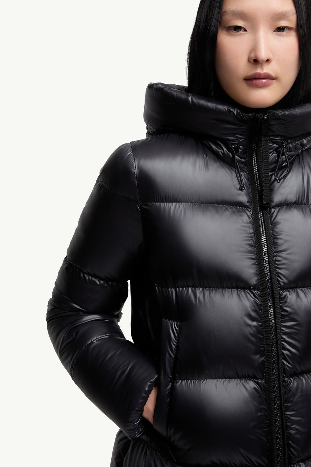 Serittes Hooded Short Down Jacket Women Black Moncler 6