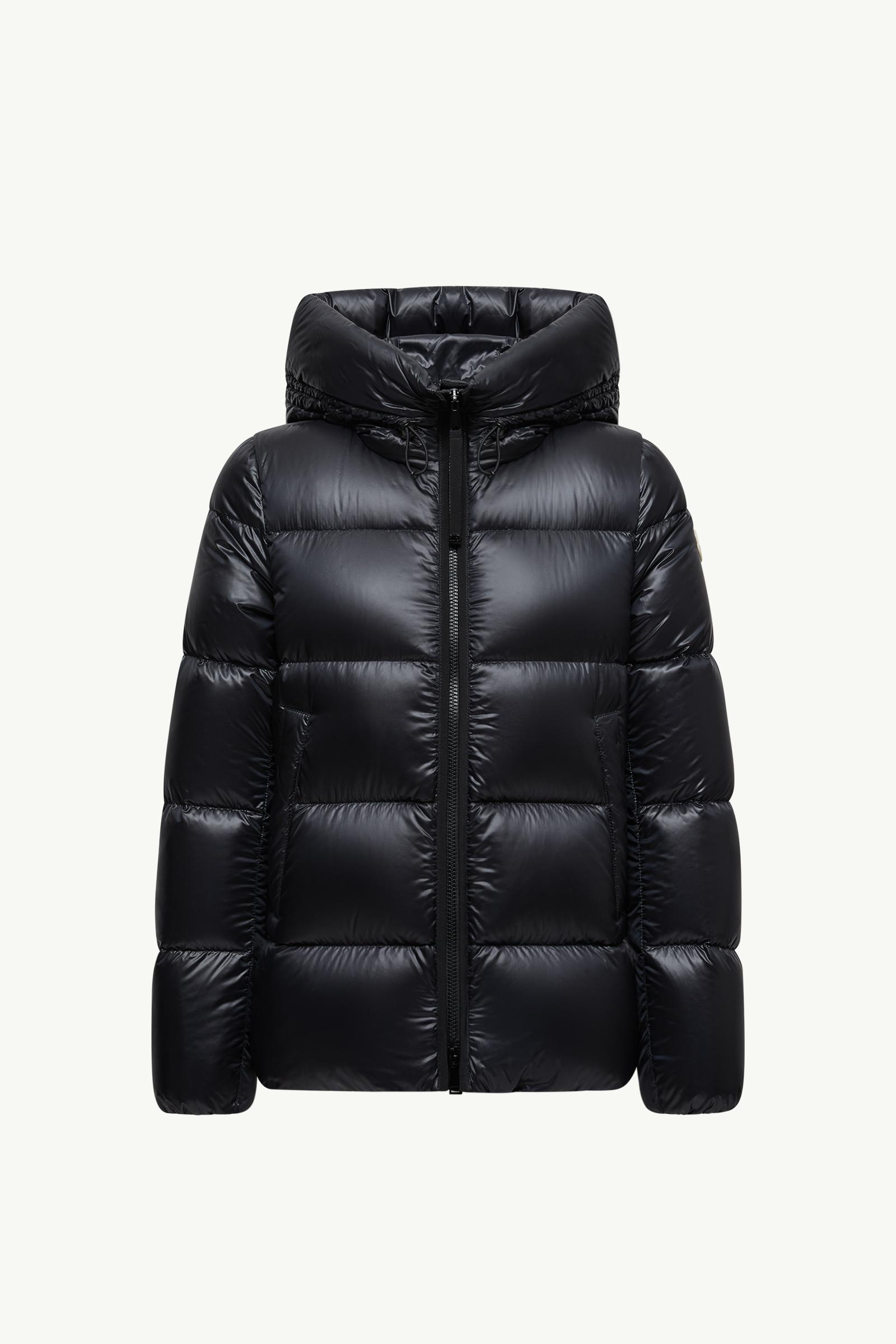 Black Serittes Hooded Short Down Jacket - Short Down Jackets for