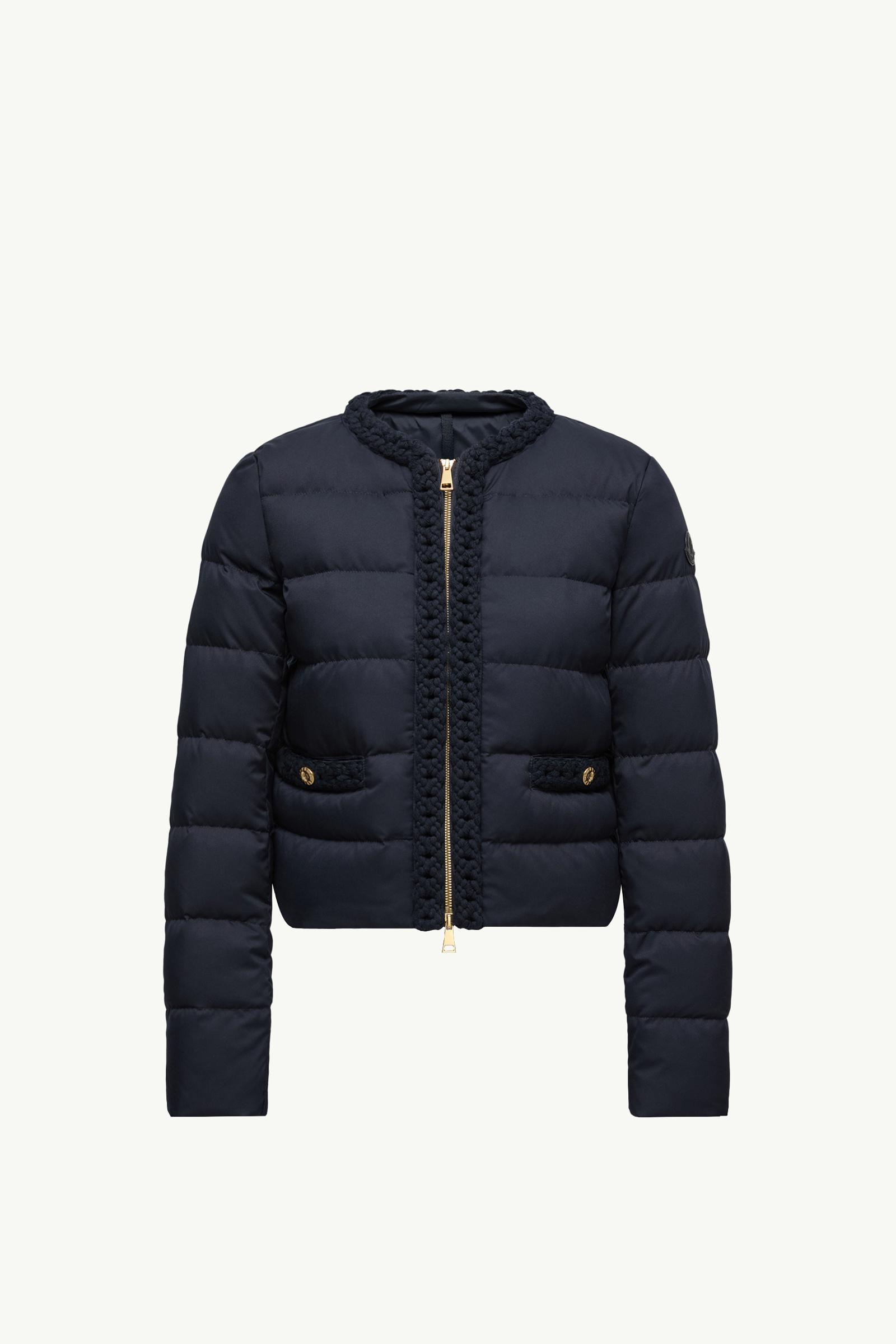 ネイビーブルー Maur Wool-Trimmed Short Down Jacket : ショート