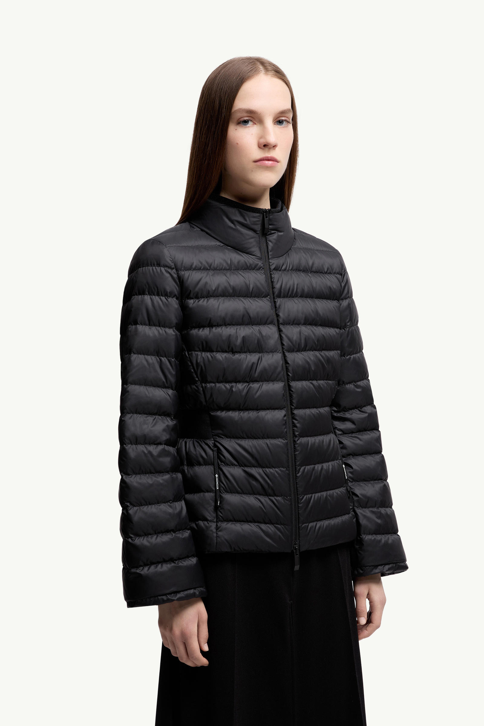 Verrerie Fit & Flare kurze Daunenjacke Damen Schwarz Moncler 3