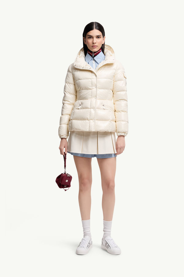 Barante Hooded Short Down Jacket Women White Ivory Moncler 0