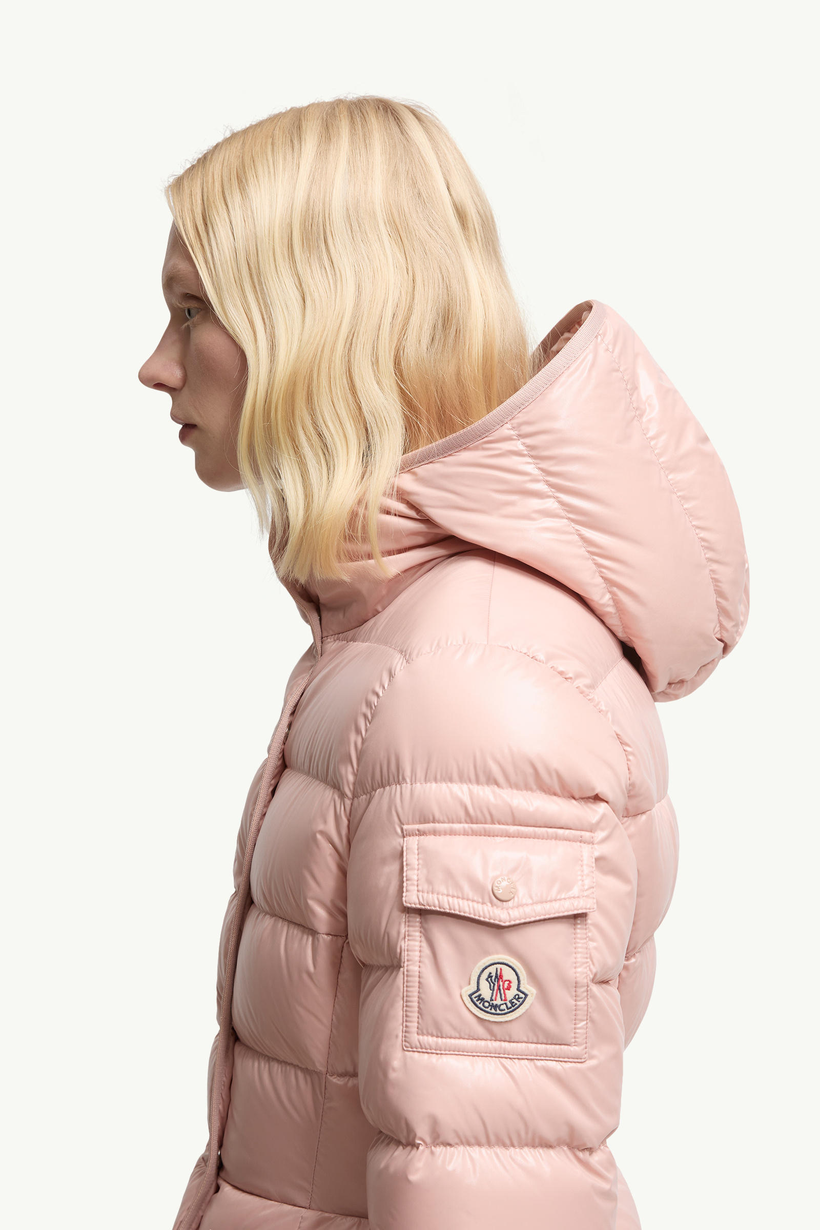 Barante kurze Daunenjacke mit Kapuze Damen Pink Moncler 1