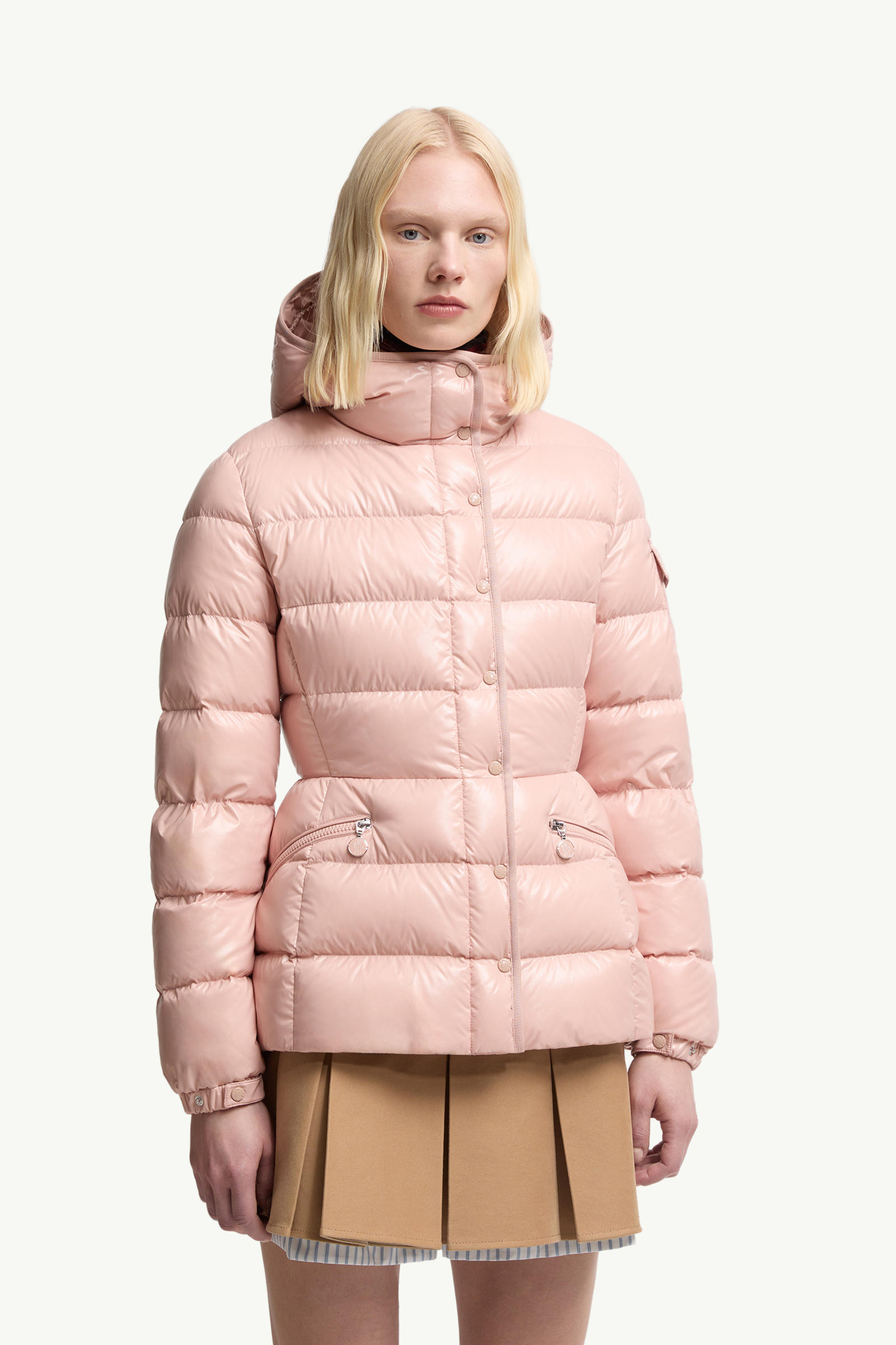 Barante kurze Daunenjacke mit Kapuze Damen Pink Moncler 3