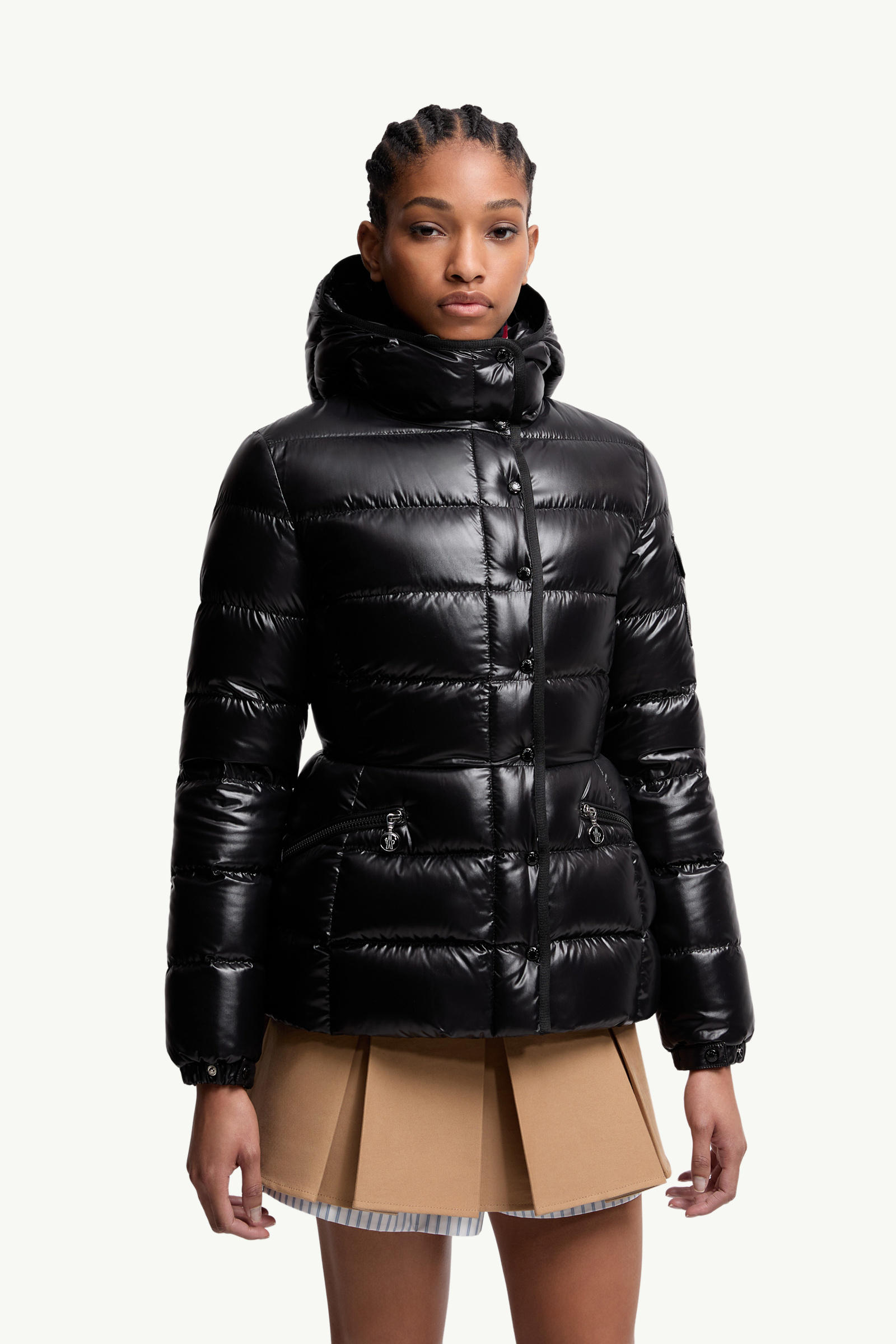 Barante Hooded Short Down Jacket Women Black Moncler 3