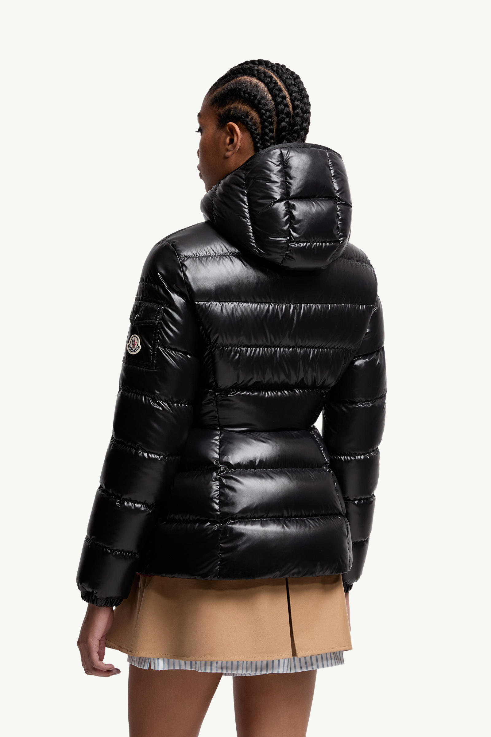 Barante Hooded Short Down Jacket Women Black Moncler 4