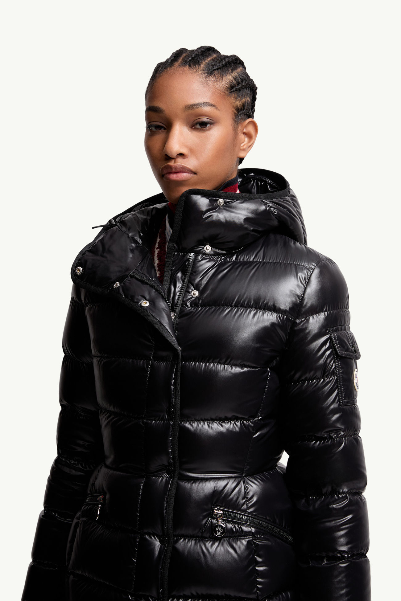 Barante kurze Daunenjacke mit Kapuze Damen Schwarz Moncler 5