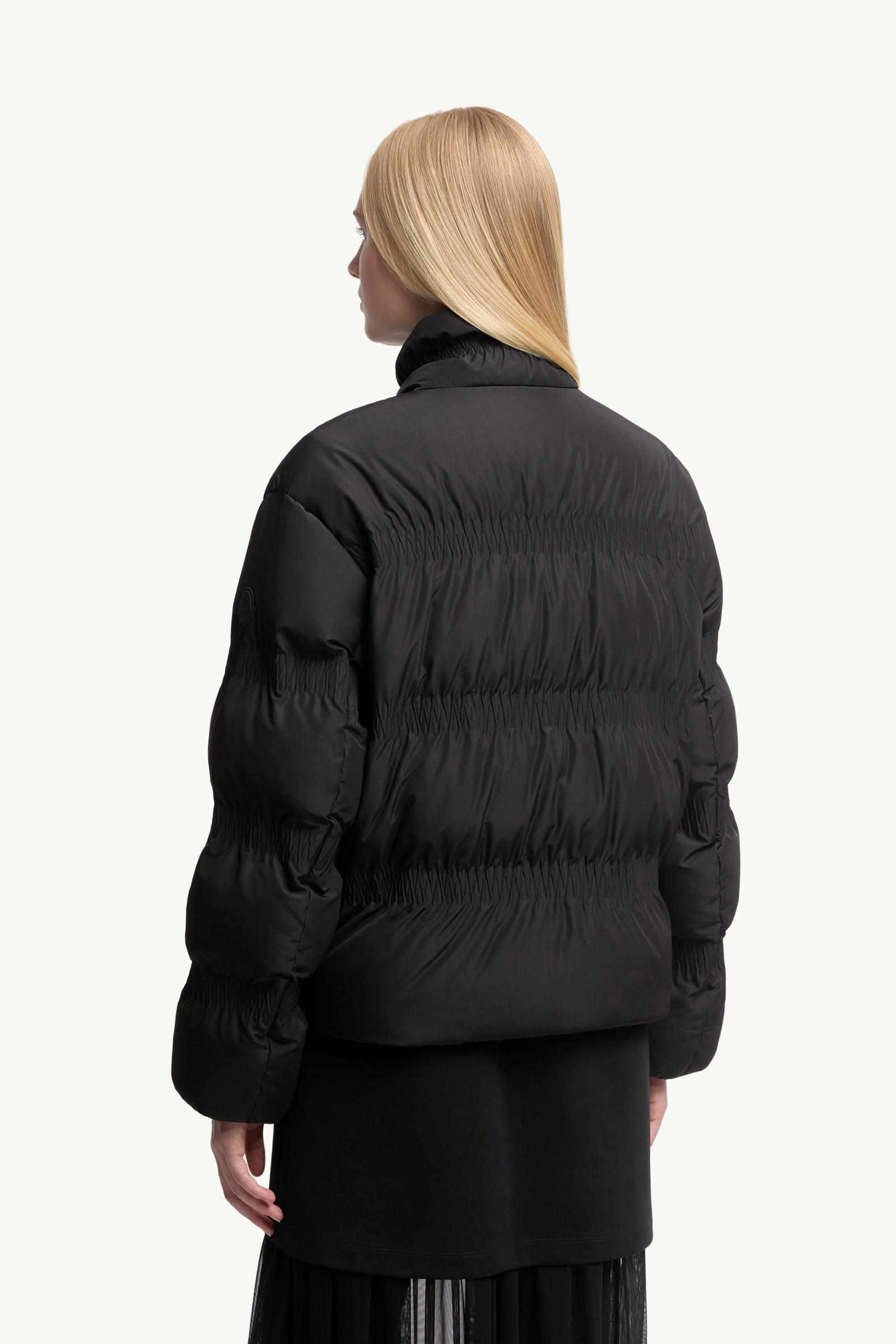 Ravignan Gather-Quilted Short Down Jacket Women Black Moncler 4