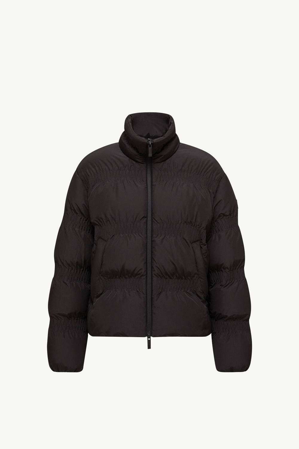 Ravignan Gather-Quilted Short Down Jacket Women Black Moncler 2