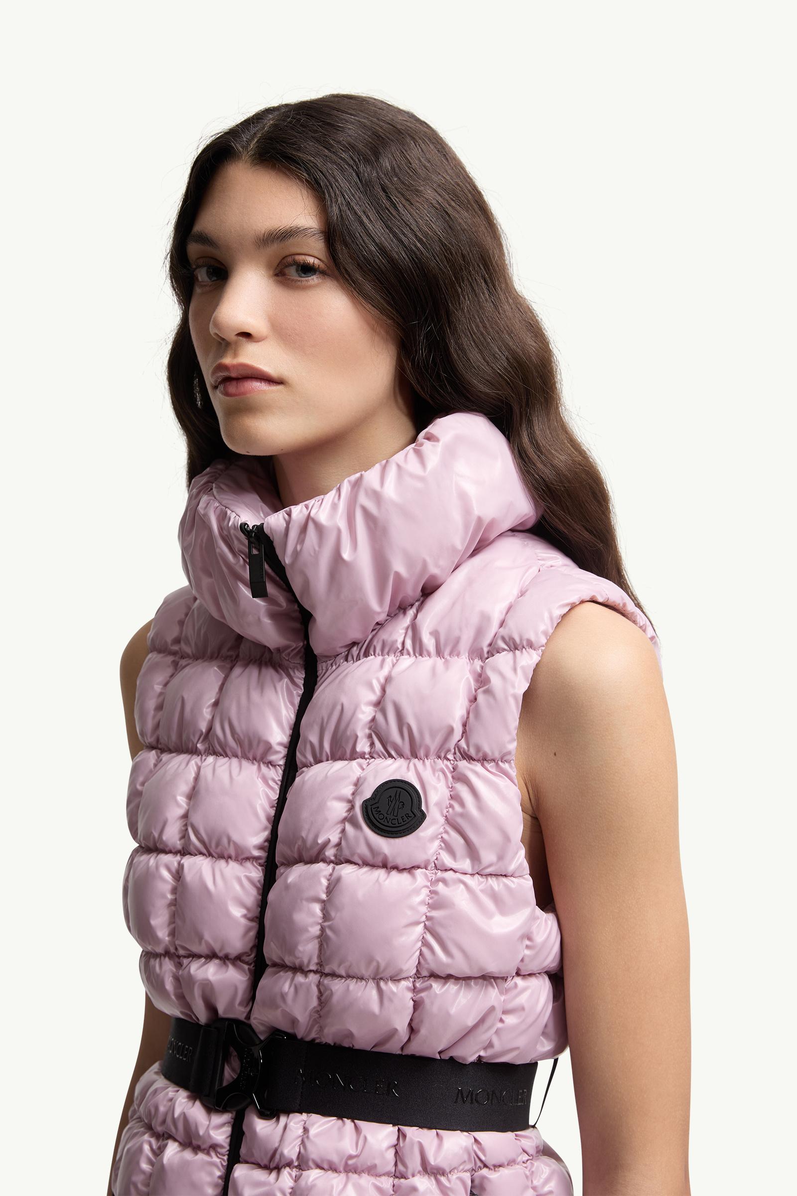 Emilion Square-Quilted Down Gilet Women Pink Moncler 1