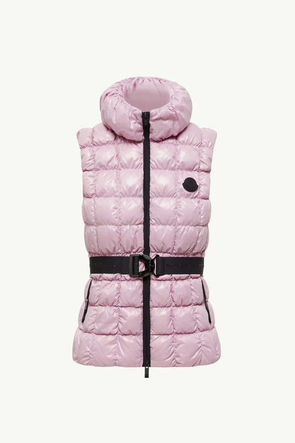 Emilion quadratisch gesteppte Daunenweste Damen Pink Moncler 2