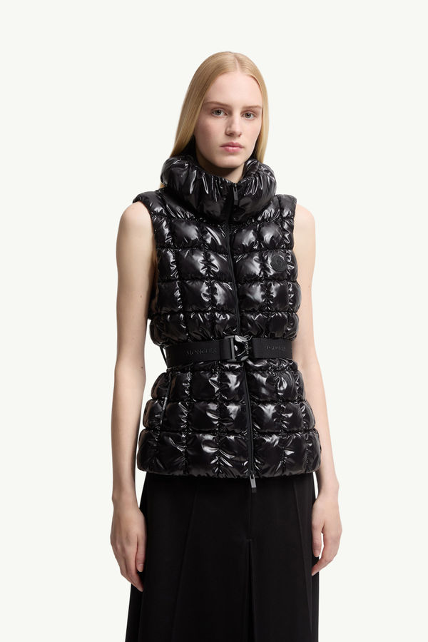 Emilion Square-Quilted Down Gilet Women Black Moncler 3
