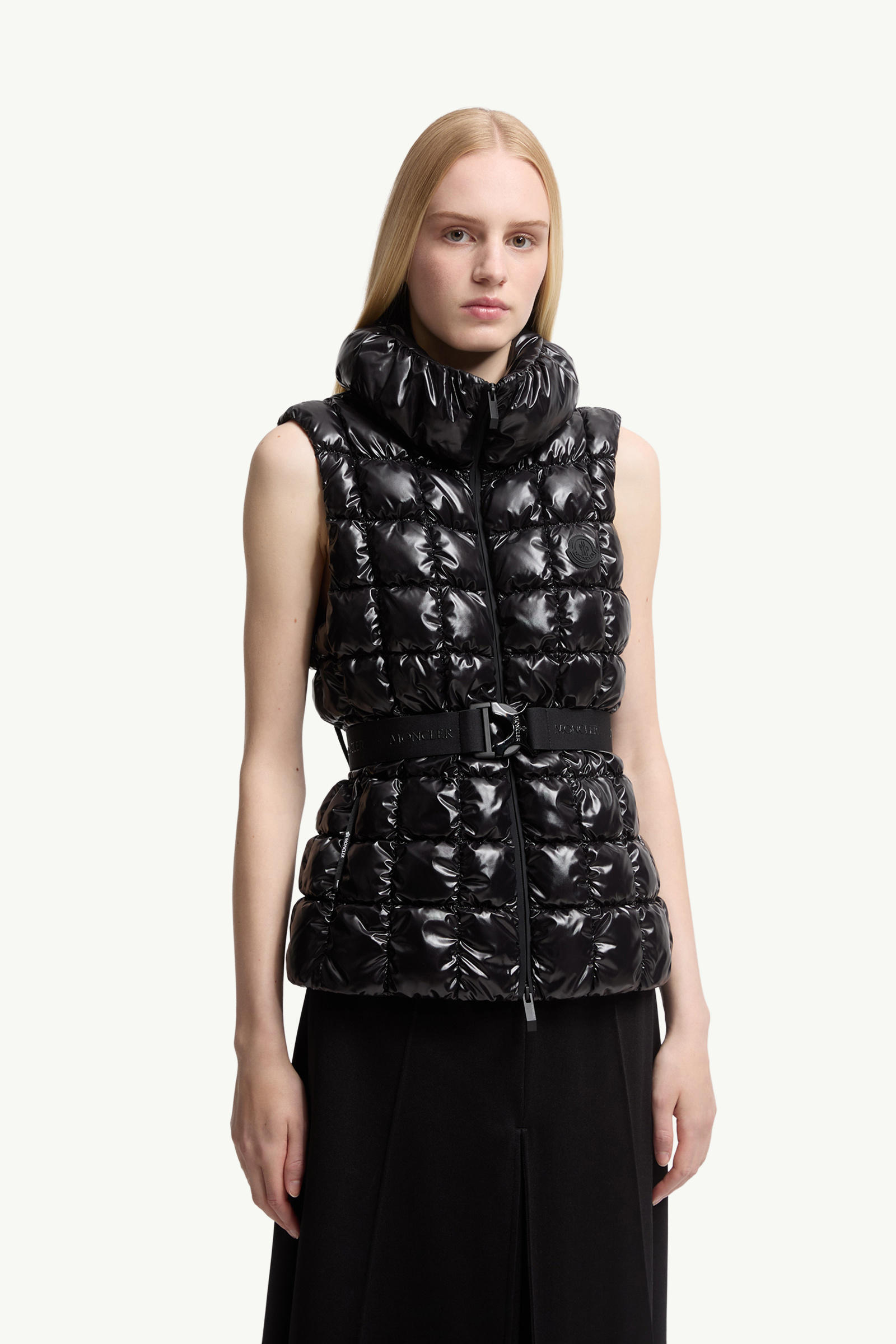 Emilion Square-Quilted Down Gilet Women Black Moncler 3