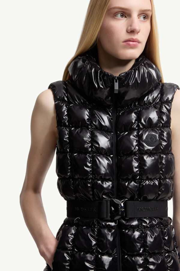 Emilion quadratisch gesteppte Daunenweste Damen Schwarz Moncler 5