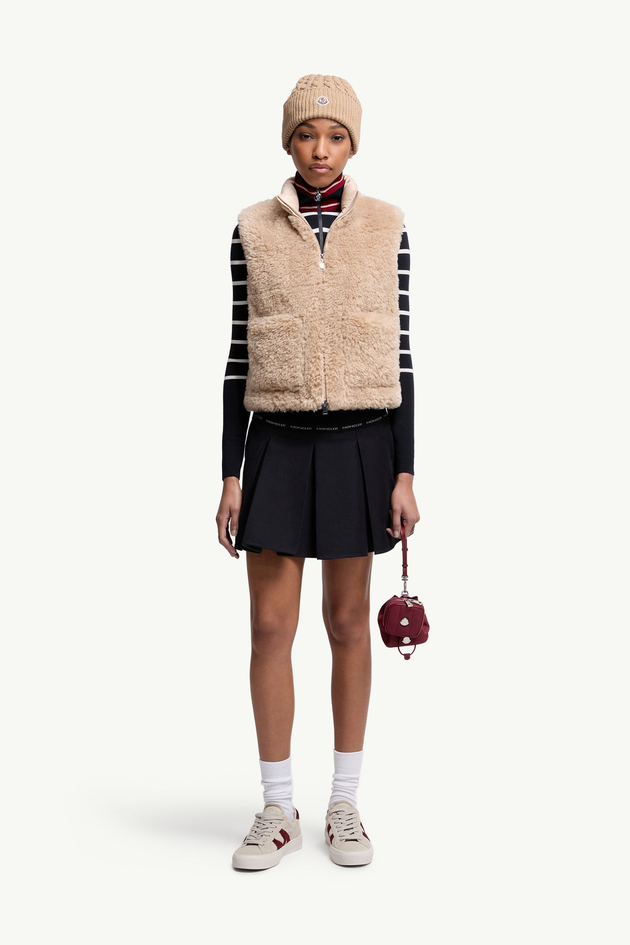 Planeze Daunenweste aus Teddystoff Damen Beige Moncler 0