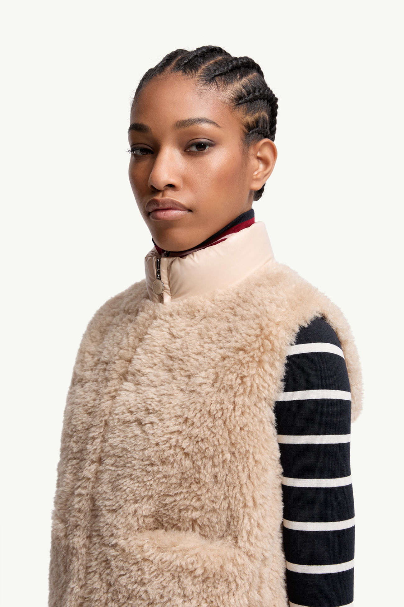 Planeze Daunenweste aus Teddystoff Damen Beige Moncler 1