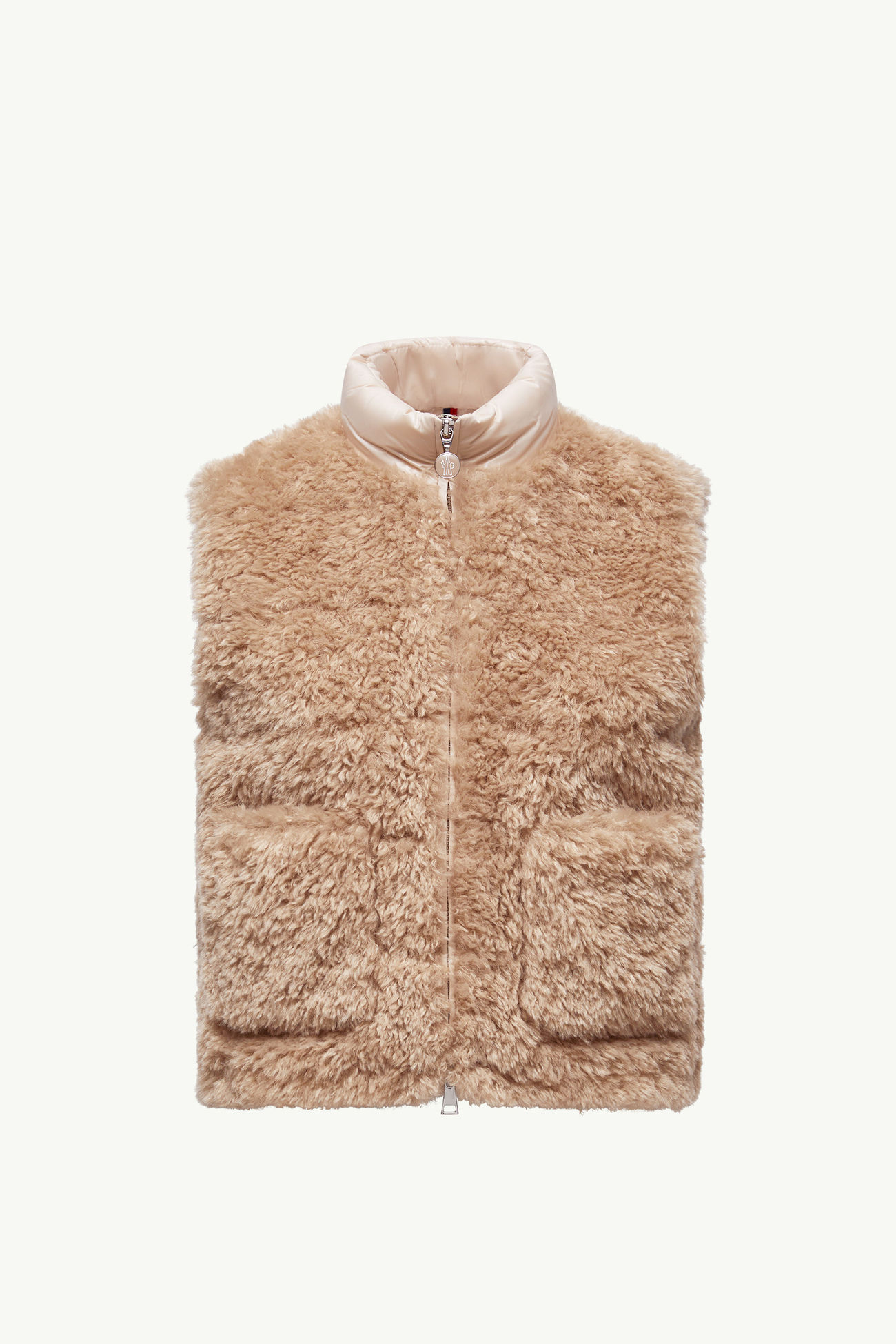 Chaleco plumífero efecto peluche Planeze Mujer Beige Moncler 2