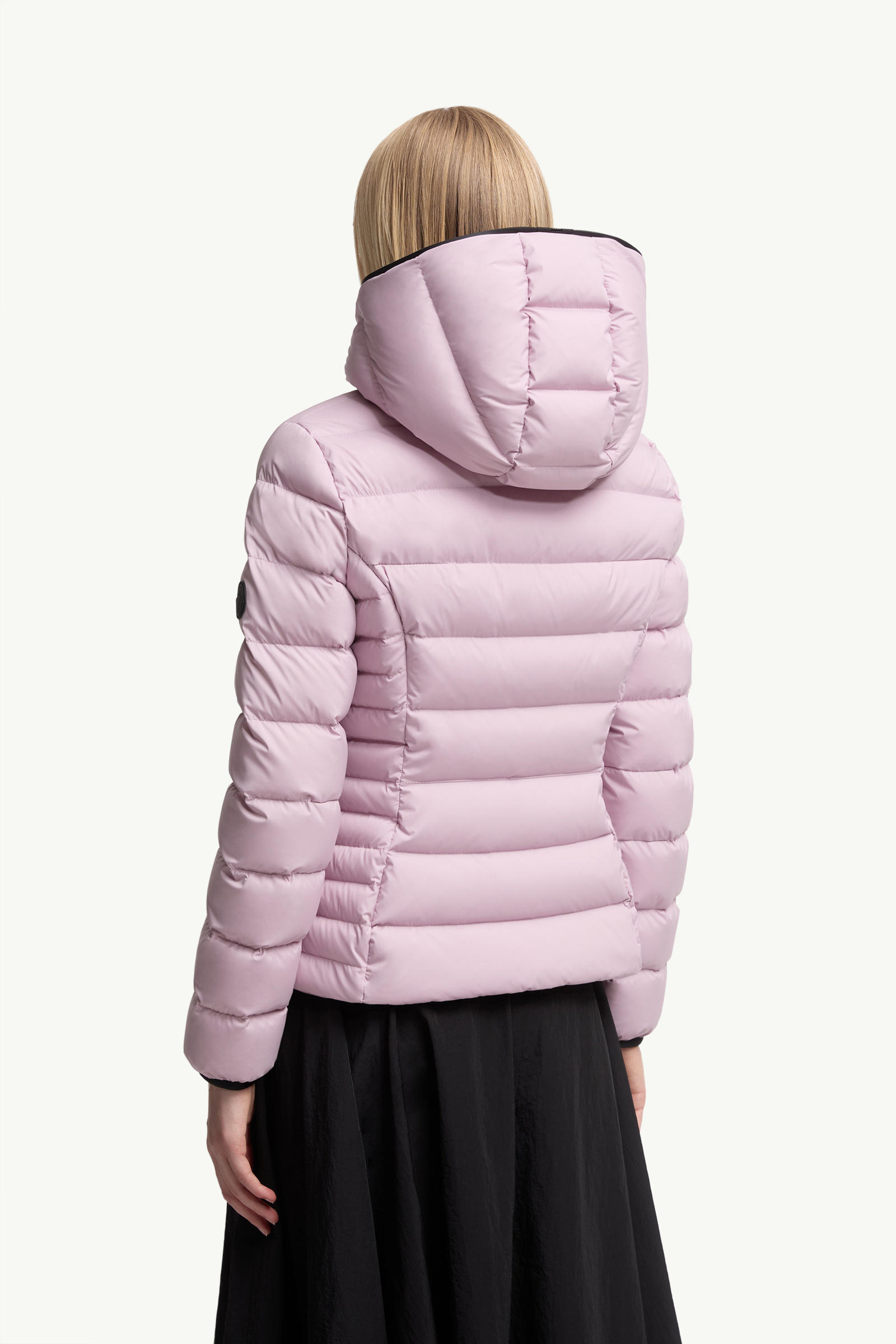 Herbe Hooded Short Down Jacket Women Pink Moncler 4