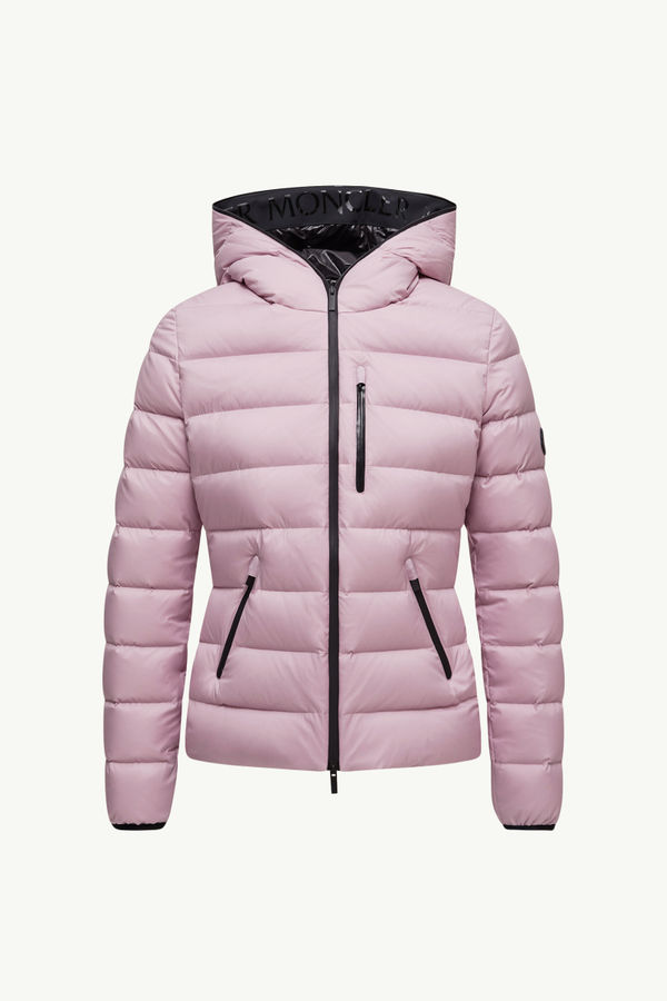 Doudoune courte à capuche Herbe Femmes Rose Moncler 2