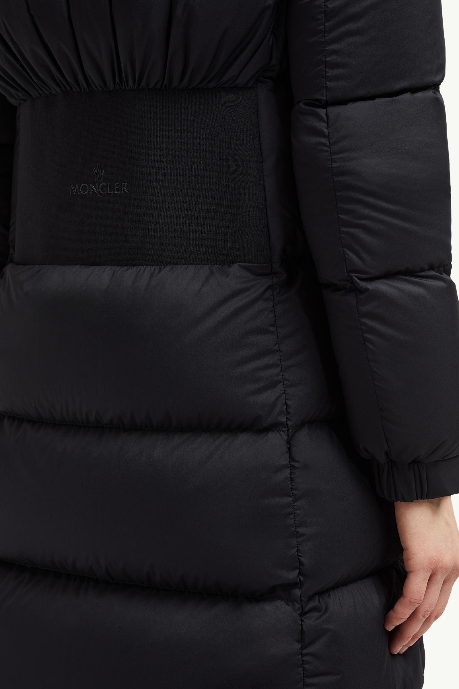 Arredoun Hooded Long Down Jacket Women Black Moncler 6
