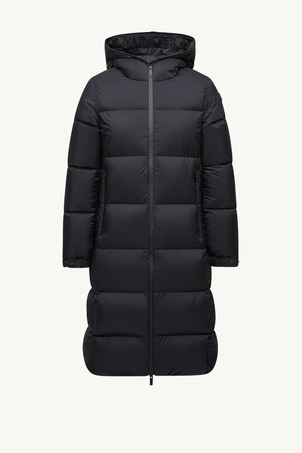 Arredoun Hooded Long Down Jacket Women Black Moncler 2