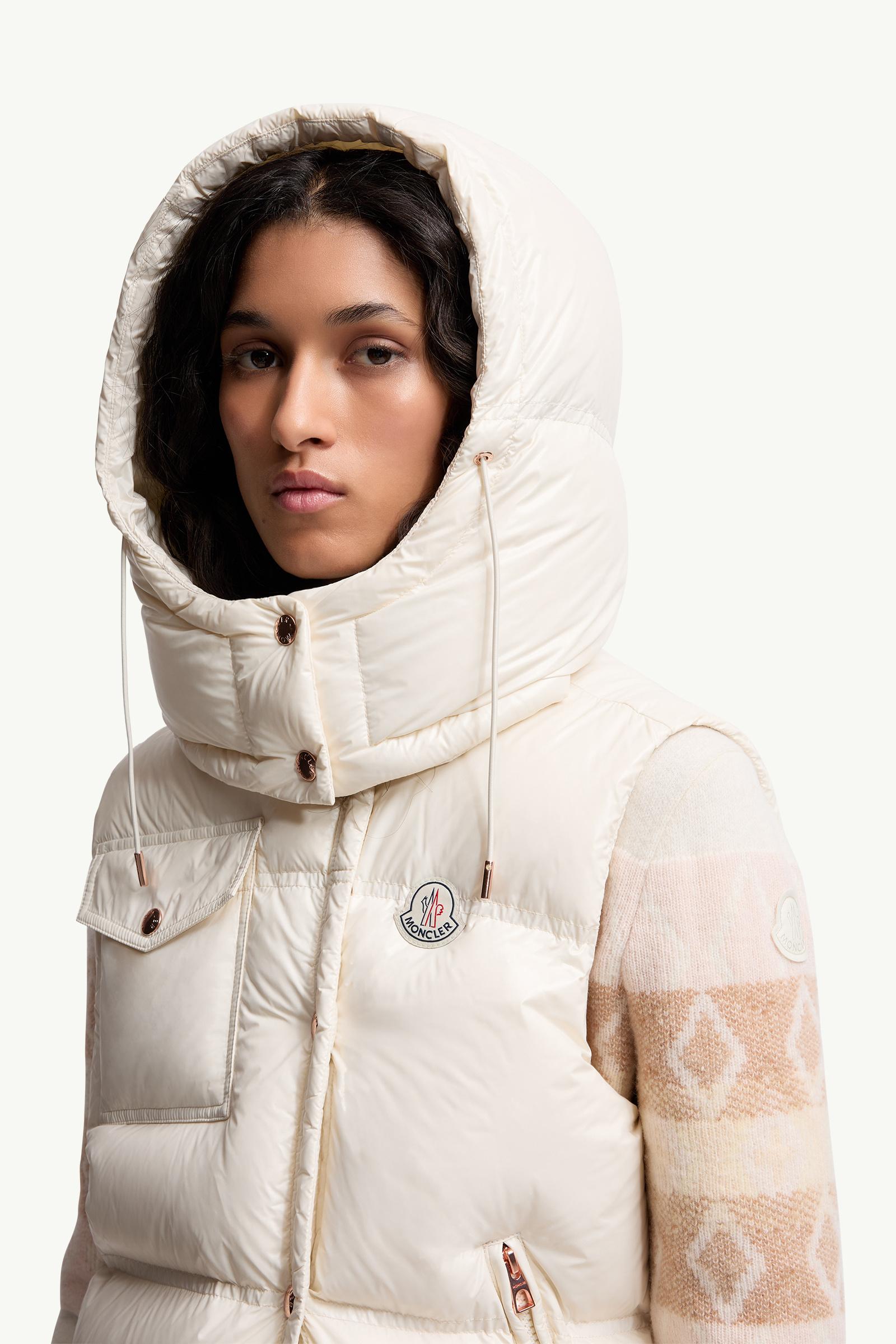 White Pario Hooded Down Vest - Vests for Women | Moncler US