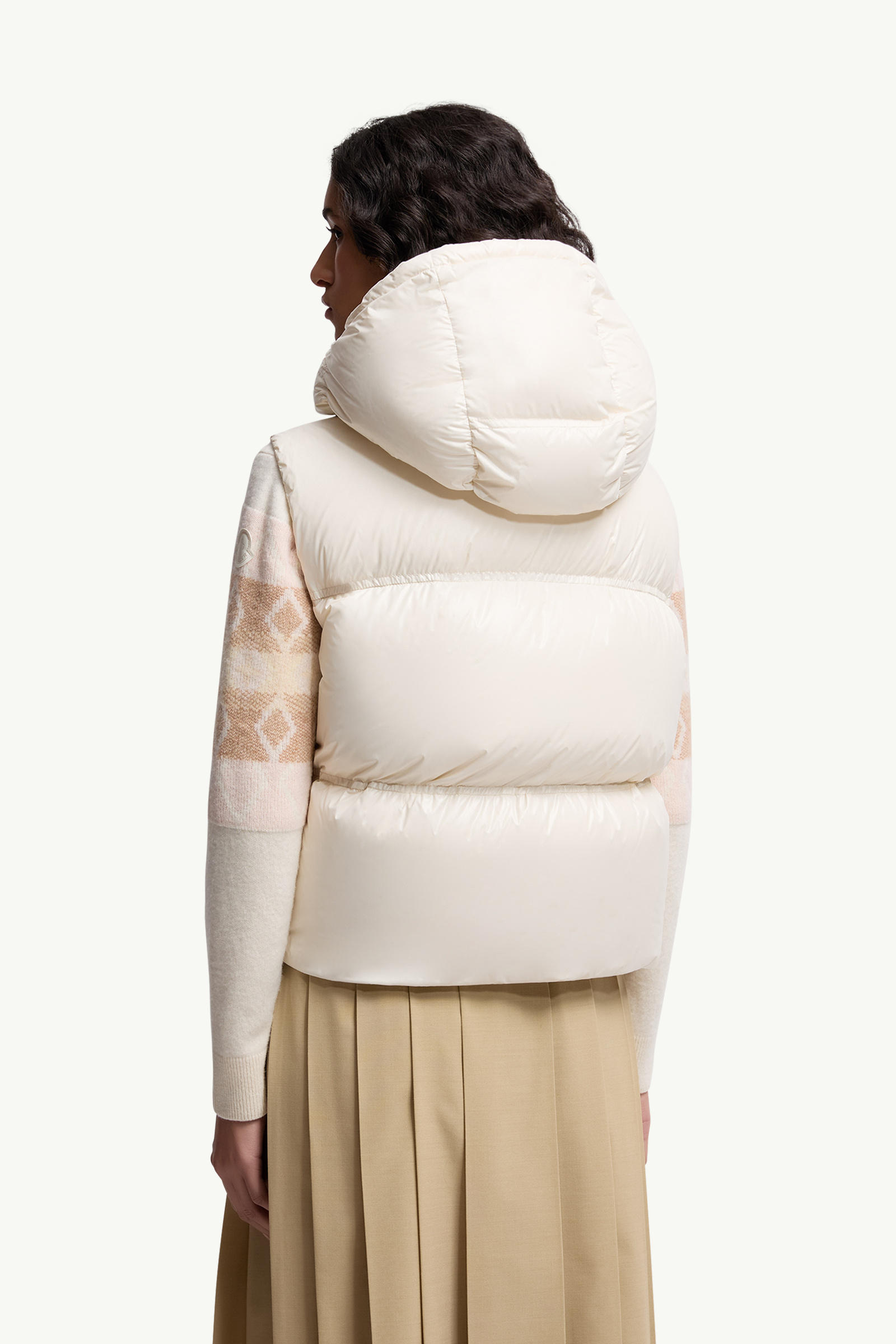 Pario Hooded Down Gilet Women White Moncler 4