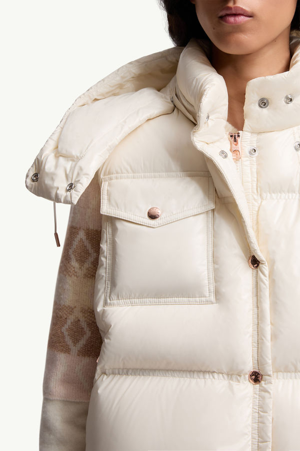 Pario Hooded Down Gilet Women White Moncler 7