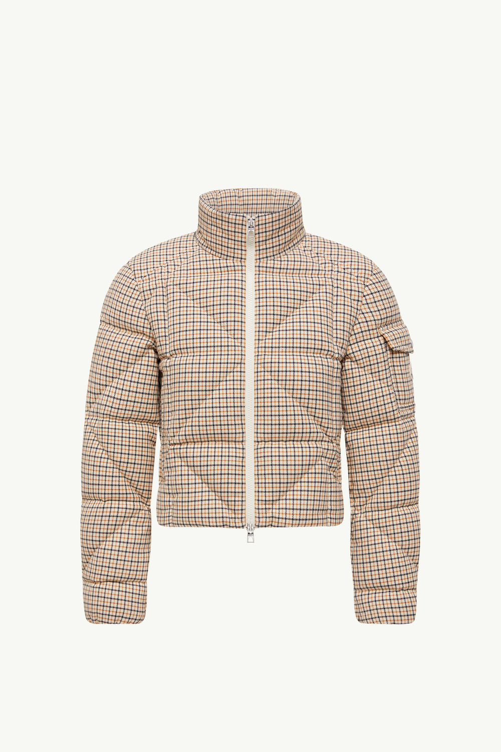 Keros Diamond-Quilted Wool Blend Short Down Jacket Women Beige Moncler 2